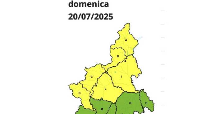allerta gialla dom 20 lug 25