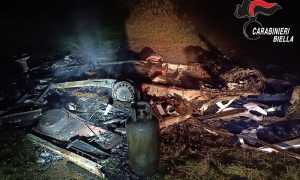 carabinieri incendio roulotte