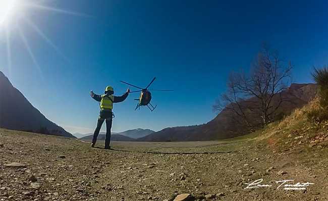 elicottero atterraggi soccorso sole