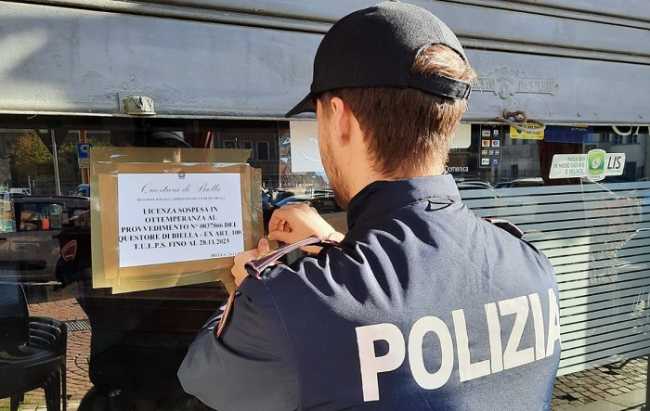 polizia chiusura bar