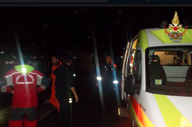 vvf notte ambulanza uomini